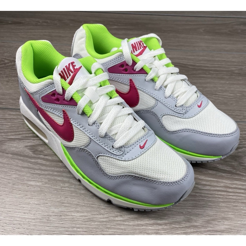 Nike‎ Air Max White Grey Pink Volt Womens 8.5 Running Shoes